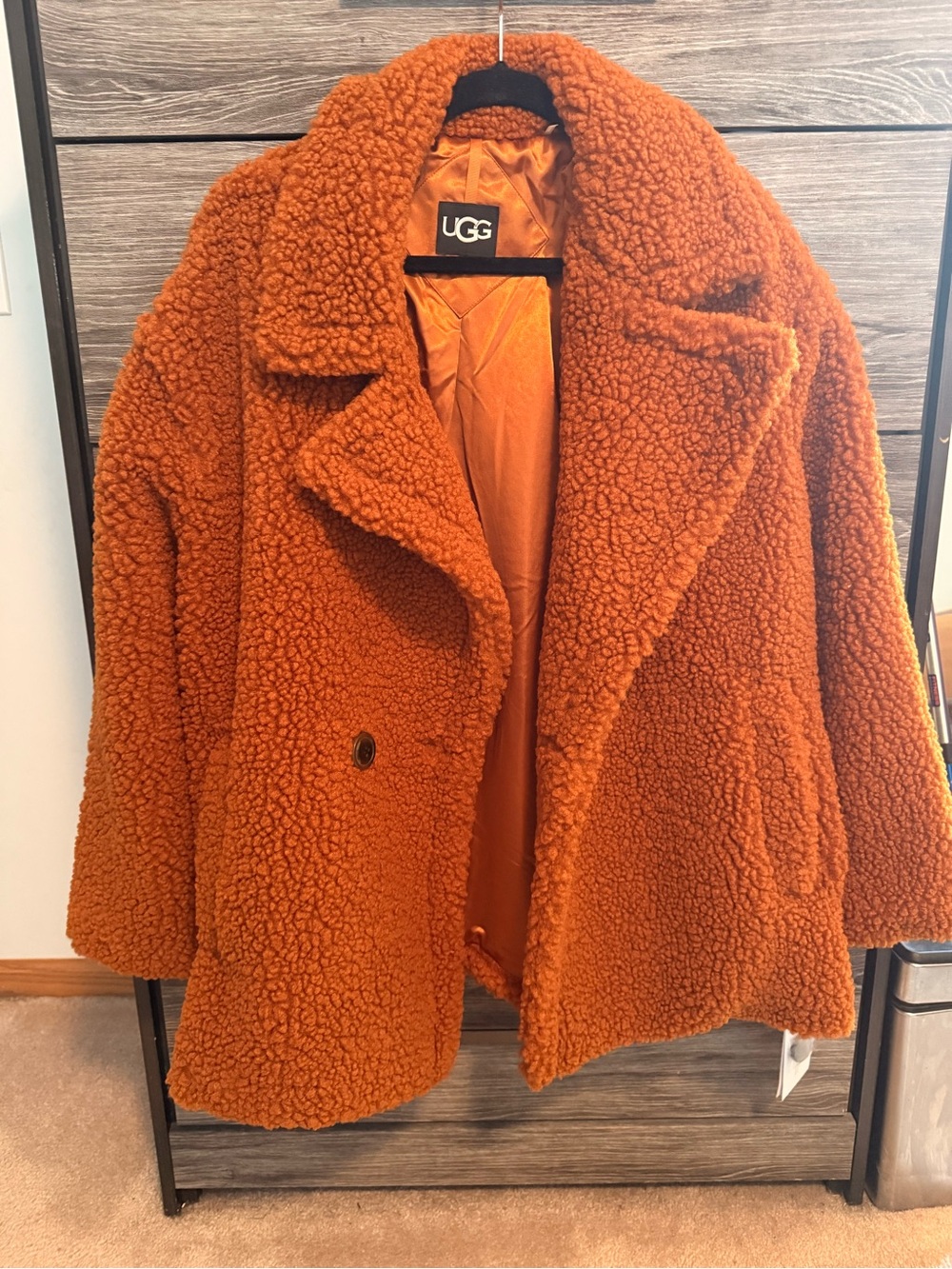 UGG Women's Gertrude Short Teddy Coat NWT